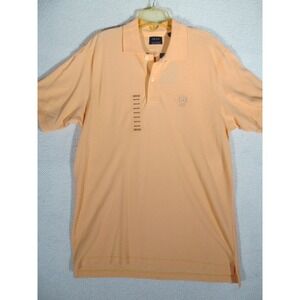 IZOD Silk Wash Men Polo Med‎ Short Sleeve Collard Peach Golf Shirt NWT